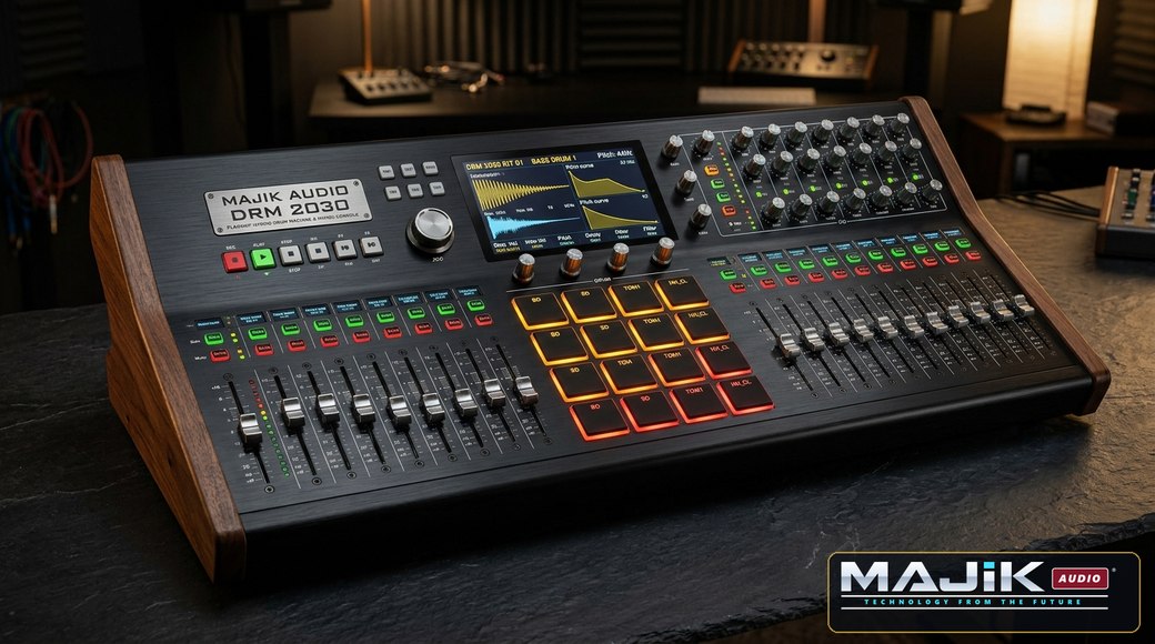 DRM 2030 — Vintage Digital Drum & Bass Studio Console