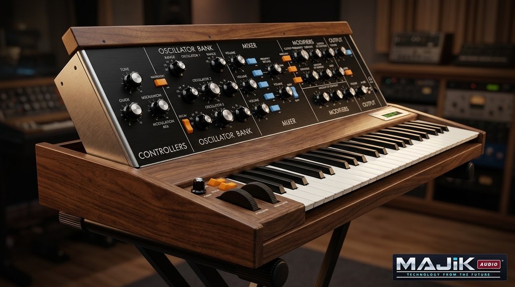 MODEL D MAJIK — 1970 3-Oscillator Analog Synthesizer & 24dB Ladder Filter