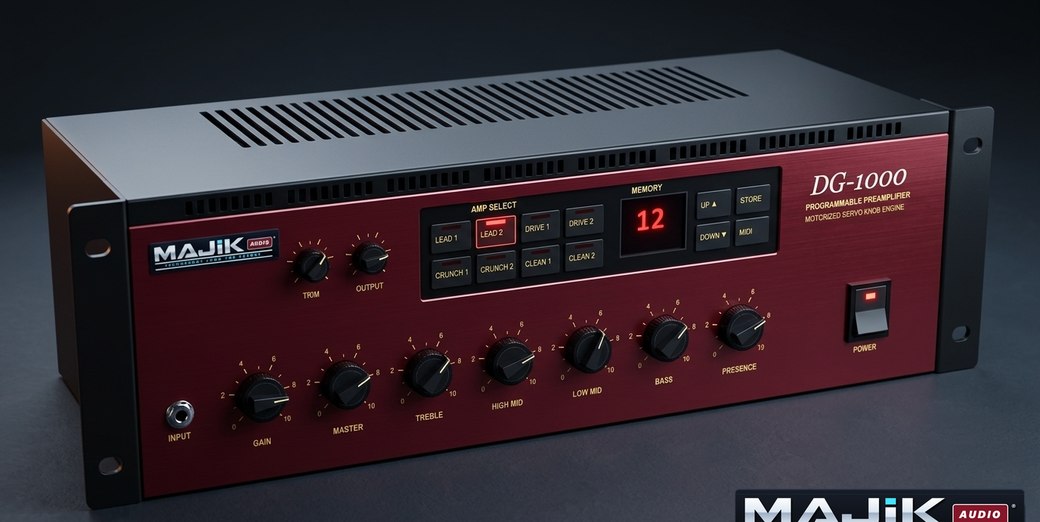 DG-1000 / YAM 80 AMP — Motorized-Knob Programmable Guitar Preamp Workstation