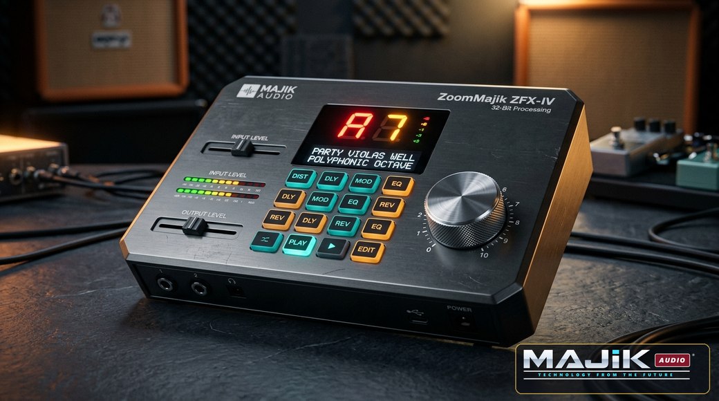 ZOOM MAJIK — Multi-Stomp Floor Processor with Optical Expression Treadle